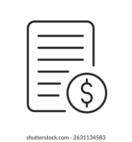Vector de iconos de línea de auditoría financiera, con trazo editable, ideal para plataformas contables, herramientas de conformidad y sistemas de documentación financiera