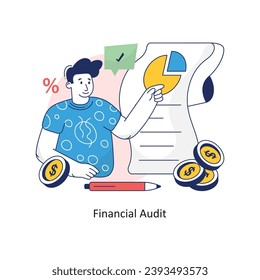 Financial Audit vector Colorful Design illustration. Symbol on White background EPS 10 File