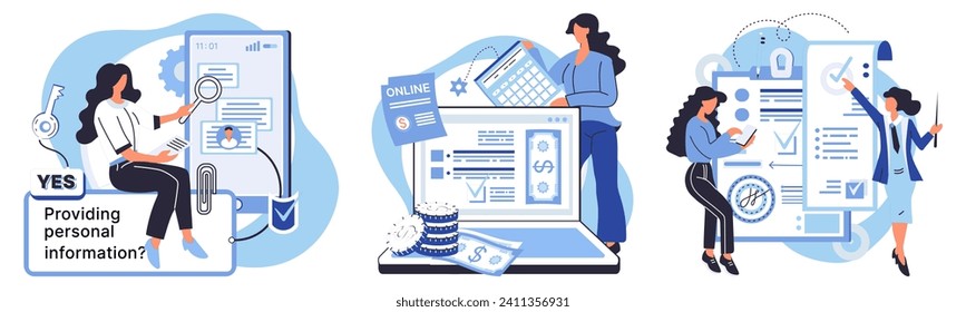 Financial audit vector illustration. Accounting practices ensure accuracy financial records, supporting precision Data analysis reveals critical business trends for analysis, improving decision-making