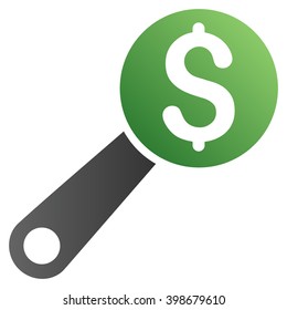Financial Audit vector toolbar icon for software design. Style is a gradient icon symbol on a white background.