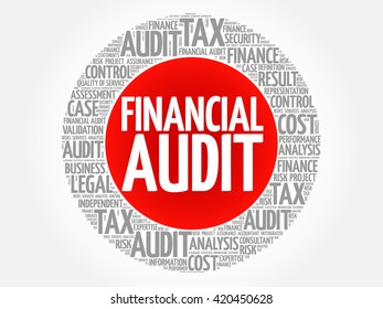 Financial Audit word cloud, business concept