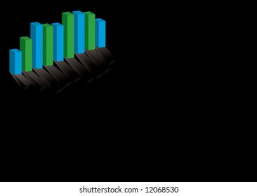 Financial background with bar chart with copy space