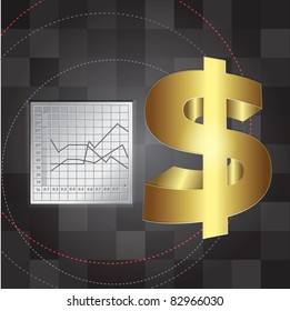 financial background with dollar