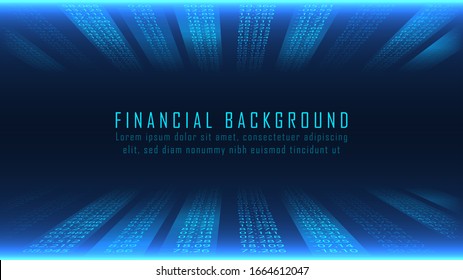 Financial background in numbers concept suitable for financial investment or Economic trends business idea and all art work design. Abstract finance background. Vector illustration