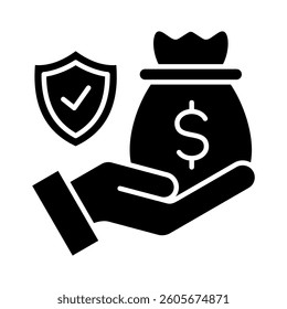 Financial Backing Icon Element for Design