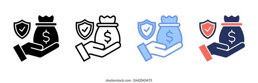 Financial Backing icon sheet multiple style collection