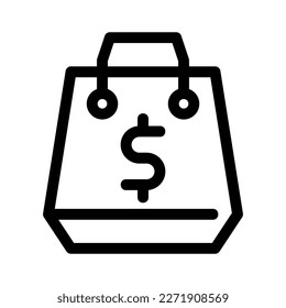 icono de bolsa financiera o logotipo símbolo de signo aislado ilustración vectorial - iconos vectoriales de estilo negro de alta calidad