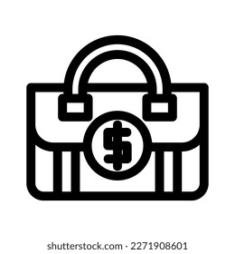 icono de bolsa financiera o logotipo símbolo de signo aislado ilustración vectorial - iconos vectoriales de estilo negro de alta calidad