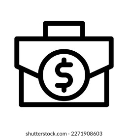 financial bag icon or logo isolated sign symbol vector illustration - high quality black style vector icons