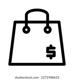 icono de bolsa financiera o logotipo símbolo de signo aislado ilustración vectorial - iconos vectoriales de estilo negro de alta calidad