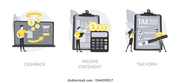 Financial balance documents abstract concept vector illustrations.