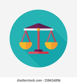 Financial balance flat icon with long shadow,eps10