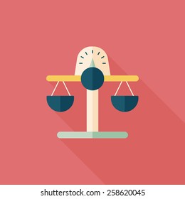Financial balance flat icon with long shadow,eps10