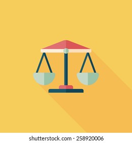 Financial balance flat icon with long shadow,eps10