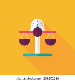 Financial balance flat icon with long shadow,eps10