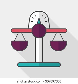 Financial balance flat icon with long shadow,eps10