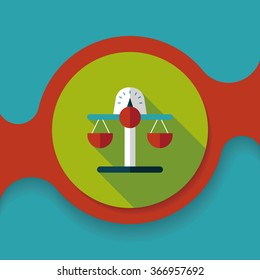 Financial balance flat icon with long shadow,eps10
