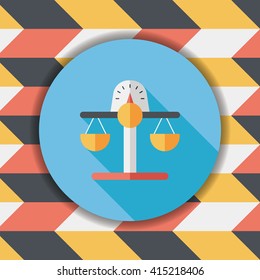Financial balance flat icon with long shadow,eps10