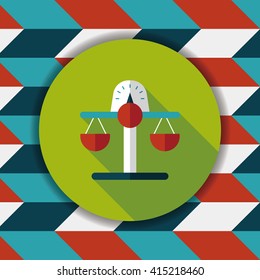 Financial balance flat icon with long shadow,eps10
