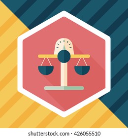 Financial balance flat icon with long shadow,eps10