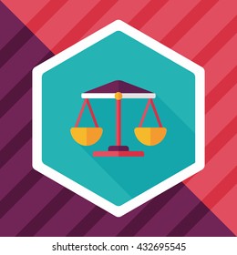 Financial balance flat icon with long shadow,eps10