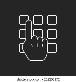 financial bank ATM line icon