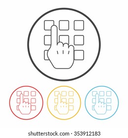 financial bank ATM line icon