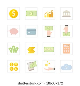 Financial and Banking icon set
