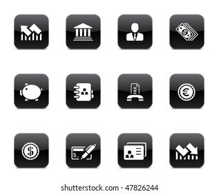Conjunto de iconos financieros y bancarios