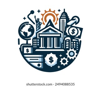 Financial banking vector element design