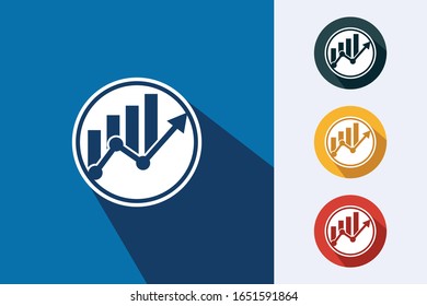 Financial Bar / chart icon, Financial Accounting Logo concept.