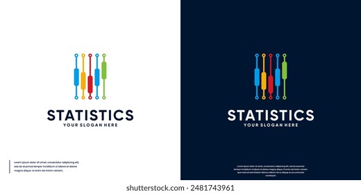 Balkendiagramm für die Finanzbranche, Wachstumsinformationen, Logo-Design-Vektorgrafik.