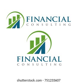 Financial bar graphic sale logo design template designed based in vector formats