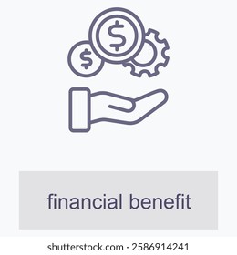 Financial Benefit Element For Design Graphic
