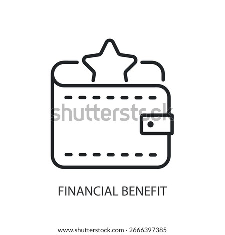 Financial benefit thin line vector icons.