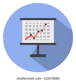 financial board  graph  presentation  icon