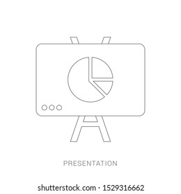 Financial board with presentation graph
