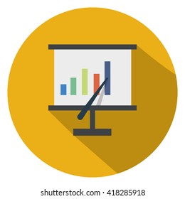  financial board with presentation graph