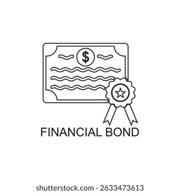 financial bond icon , business icon