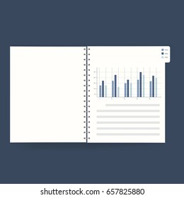 FInancial book statistics illustration vector