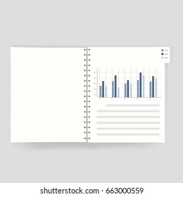 FInancial book statistics illustration vector