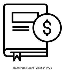 Financial Books Icon Element For Design