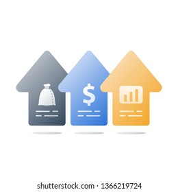 Financial Boost, Revenue Increase, Income Growth, Business Acceleration, Earn More Money, Return On Investment, Multiply Capital, Vector Icon, Flat Illustration