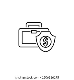 Financial, briefcase icon. Element of financial icon