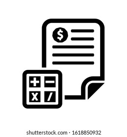 Financial Budget icon, vector graphics