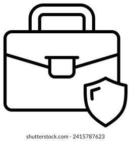 Financial Bulwark icon line vector illustration