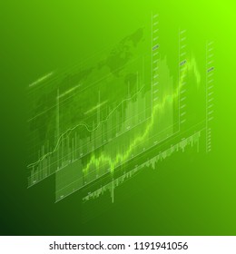 Financial business abstract digital background candle stick graph chart. Stock market investment vector concept. Finance investment stock market exchange graph digital infographic chart illustration