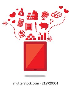 financial business app tablet