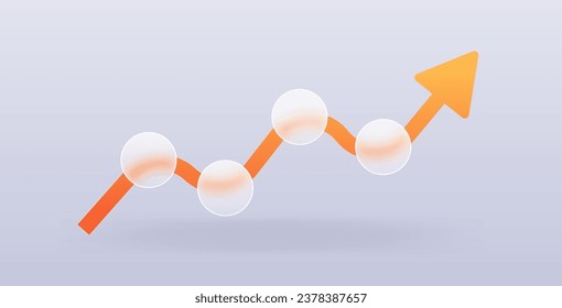 Financial business arrow target transparent glass blur abstract design. Glass morphism style.