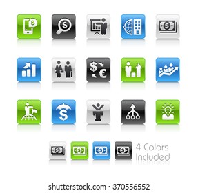 Financial Business / The file Includes 4 color versions in different layers.